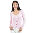 thumbnail image 1 of Sueter acanalado Con botones Roman Fashion Juvenil 3157 Rosa, 1 of 5