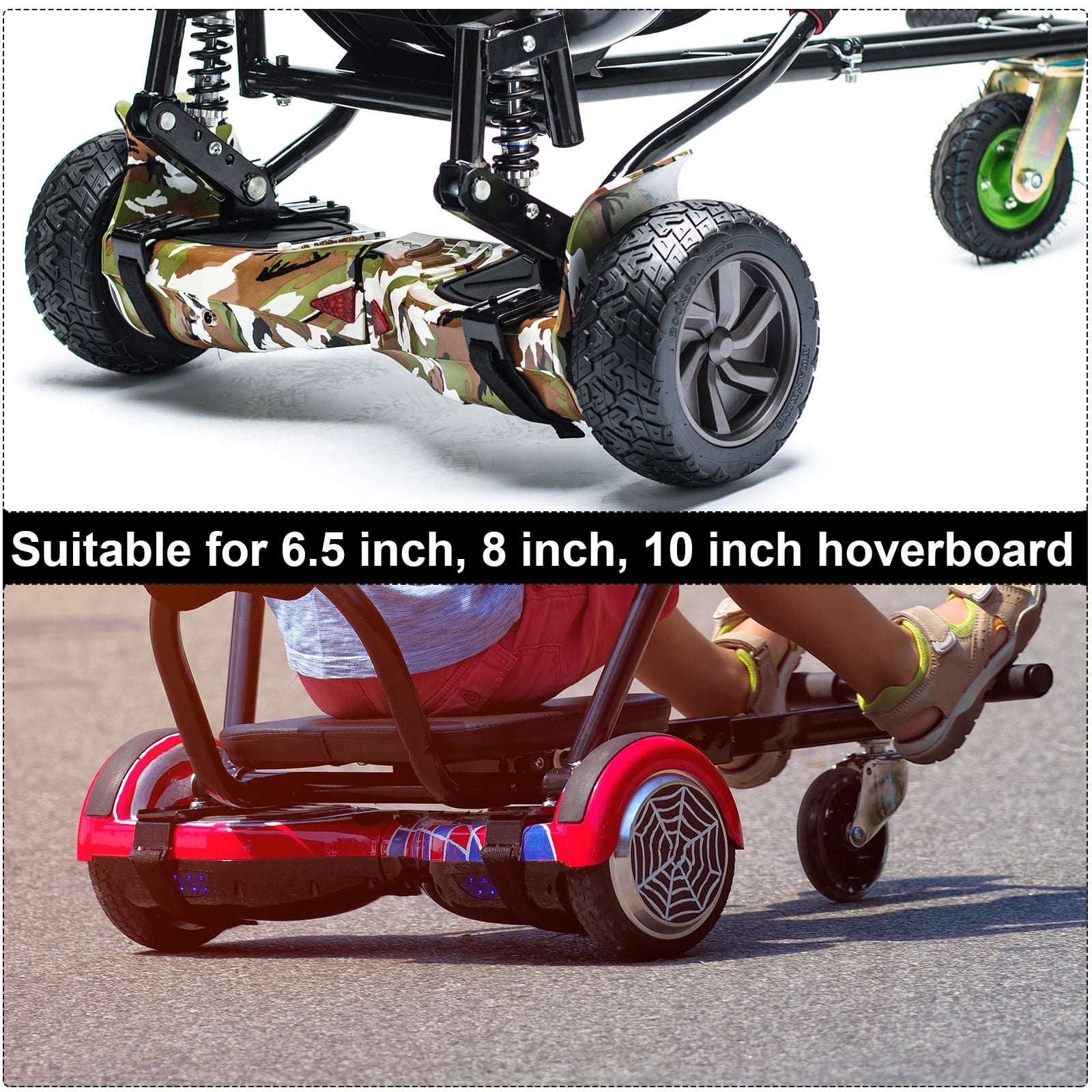 LIHAO Sangle de Remplacement pour Kart de Hoverboard, Sangle pour Overkart  Overboard, Compatible pour Balance Boards, set de Sangle Adhésive