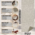 thumbnail image 2 of Ottomanson Non-Slip Rug Pad Grip 3x12 Felt 1/8 Thick for Any Flooring Surface, 2'7" x 12', Beige, 2 of 13