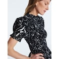 thumbnail image 3 of Scoop Women’s and Women's Plus Smocked Floral Mini Dress, Sizes XS-4X, 3 of 5