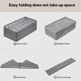 thumbnail image 4 of 6 Grids Folding Underwear Storage Box Multi-purpose Fabric Wardrobe Organizer Gray Drawer Storage Cube for Underwear Sock Cosmetic, 4 of 9