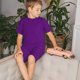 thumbnail image 4 of Balery Purple Conjunto de Pijama Infantil de Manga Corta con Estampado – Ropa de Dormir de Algodón Suave-4X-Large, 4 of 6