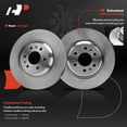 thumbnail image 4 of A-Premium 12.72 in (323 mm) Front Vented Disc Brake Rotors + Ceramic Pads Kit Compatible with Select Cadillac Models - SRX 2004 2005 2006 2007 2008 2009, 6-PC Set, 4 of 9