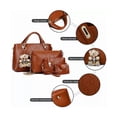 thumbnail image 2 of Set 4 Bolsas Mujer Moda Dama Crossbody Cosmetiquera Correa Marrón Malubero Set 4 Bolsas, 2 of 4