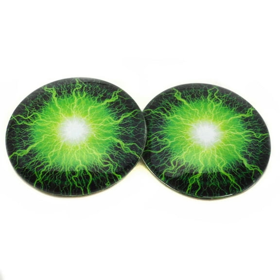 Electrifying Green Lightning Glass Eyes