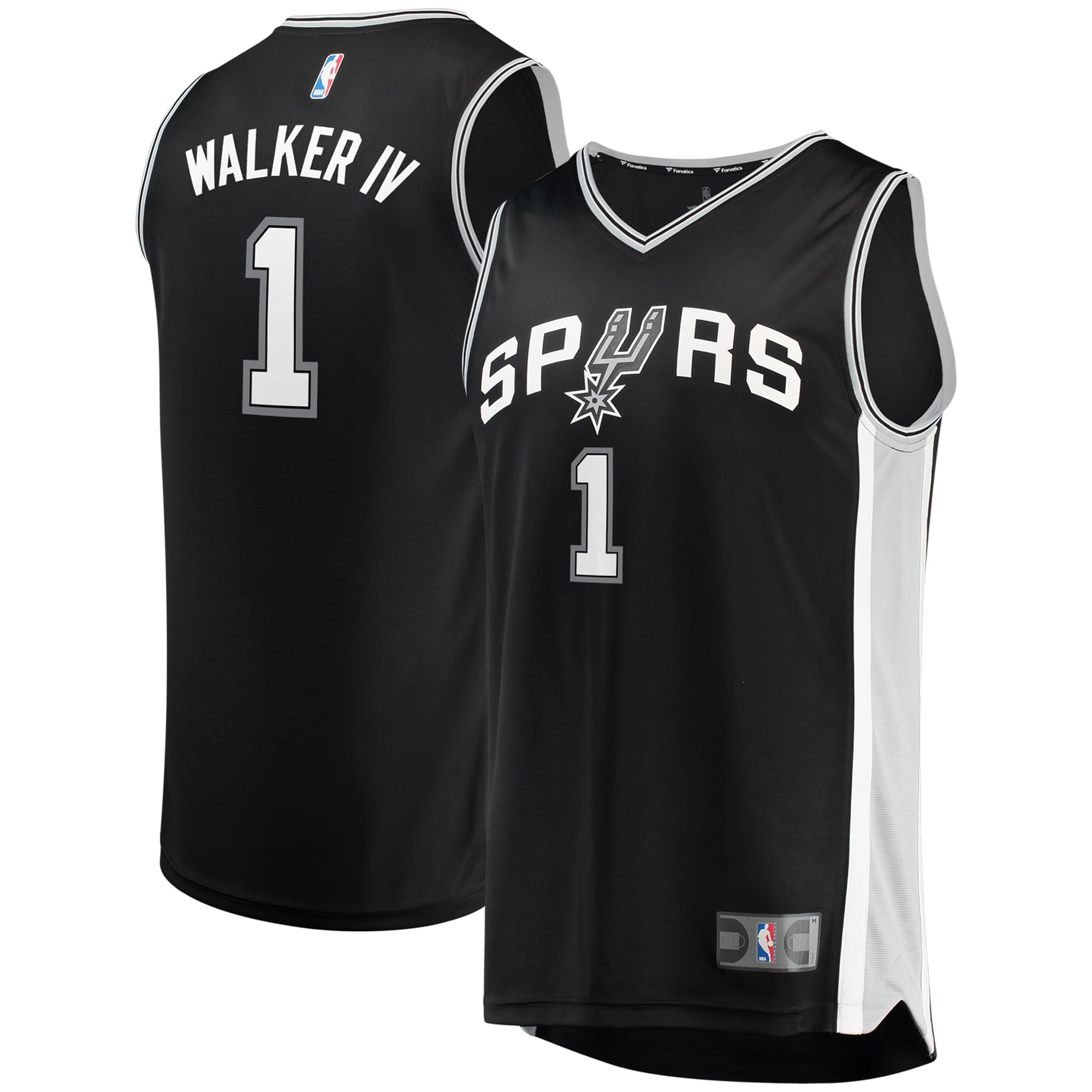 Lonnie Walker San Antonio Spurs Fanatics Branded Fast Break Replica Jersey - Icon ...