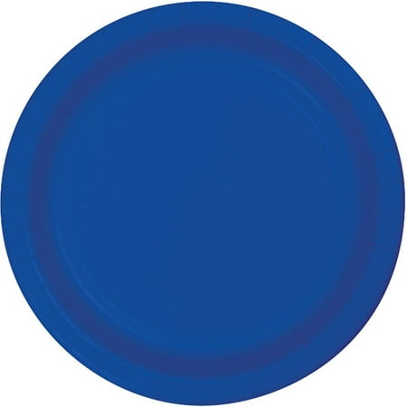 Cobalt Luncheon Plate - Club Pack of 96 Cobalt Blue Disposable Luncheon Paper Party Plates 7