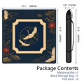 thumbnail image 2 of Navy Crane Floral Mahjong Mat 31.5x31.5 Inch | Non-Slip And Noise Reduction Mah Jong Table Mat Cover with Carrying Bag For Mahjong Lovers, Poker, Board Games And Dominoes, 2 of 7