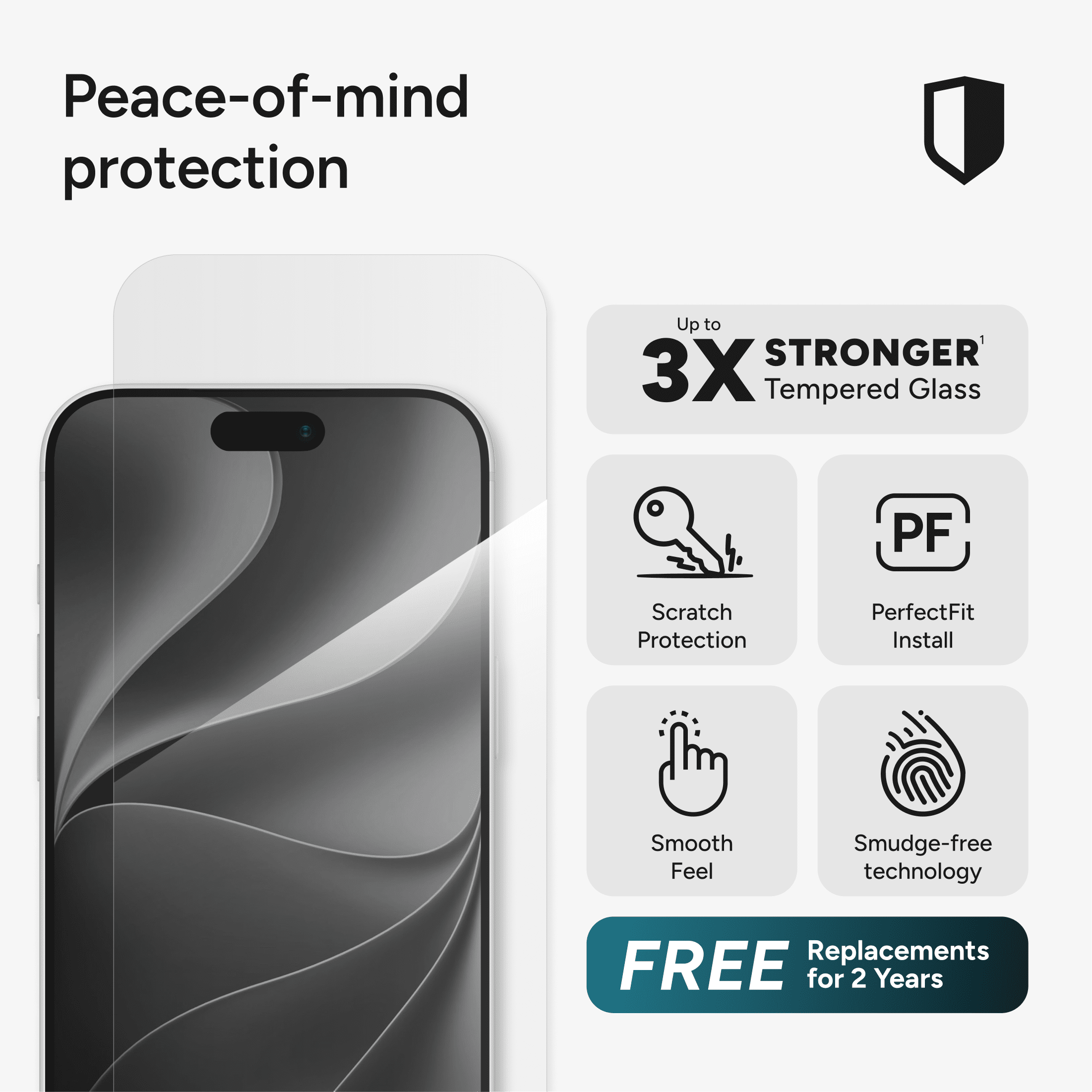 ZAGG InvisibleShield Clear Glass Screen Protector for Apple iPhone 18 Pro Max & iPhone 17 Pro Max with PerfectFit™ Installation, 3x Stronger Glass, Impact & Scratch Protection
