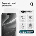 thumbnail image 3 of ZAGG InvisibleShield Clear Glass Screen Protector for Apple iPhone 18 Pro Max & iPhone 17 Pro Max with PerfectFit™ Installation, 3x Stronger Glass, Impact & Scratch Protection, 3 of 9