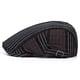 thumbnail image 3 of Gorra plana Gatsby Newsboy de algodón/mezclilla a rayas para hombre, 3 of 4
