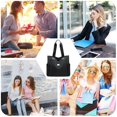 thumbnail image 6 of Entchin Women Hobo Bag, Water Resistant Nylon Tote Casual Shoulder Bag Purse,Black, 6 of 6