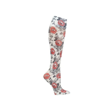 Knockout Roses - Celeste Stein Women's Mild Compression Knee High Stockings - Knockout Roses