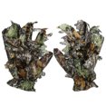 thumbnail image 3 of Guantes antideslizantes de dedos completos con diseño de camuflaje de hojas 3D de Pongee, cómodos, accesorios de caza al aire libre, 3 of 14