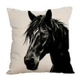 thumbnail image 2 of Throw Pillow Covers, Cottons Linen Cushion Cover Sofa Pillow For Living Room Office Or Model Unit Lumbar Support Cushion Horse-Print Pillowcase, 2 of 6