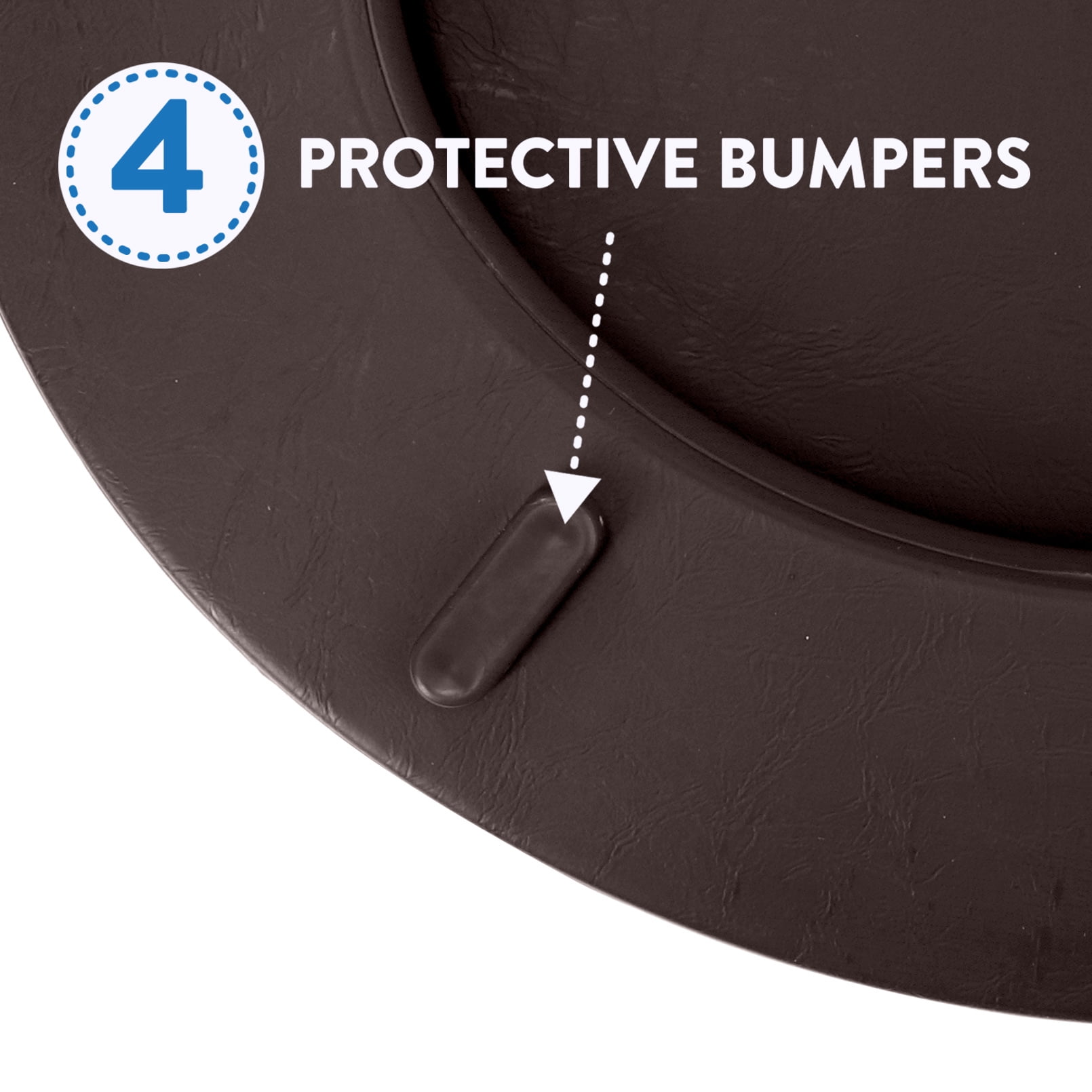 Ginsey Elongated Soft Cushion Toilet Seat, Brown