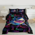 thumbnail image 2 of Castle Fairy Marine Shark Full Size Comforter Sets 3-Piece for Children Teens,Abstract Gradient Bedding Comforter Set,Sea Ocean Animal Lightweight Bedding Sets,Breathable Home Decor,Reversible, 2 of 8