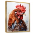 thumbnail image 2 of Designart "modern Rooster Portrait" Animals Floater Framed Wall Art Living Room, 2 of 7