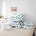 thumbnail image 4 of Blue Butterfly Bedding Comforter Sets 7 Pieces Hydrangea Blossoms Bed in a Bag Women, Spring Garden Twin Bedding Sets Botanical Plants Comforter Set, Green Leaves Bedding Sets & Collections, 4 of 4