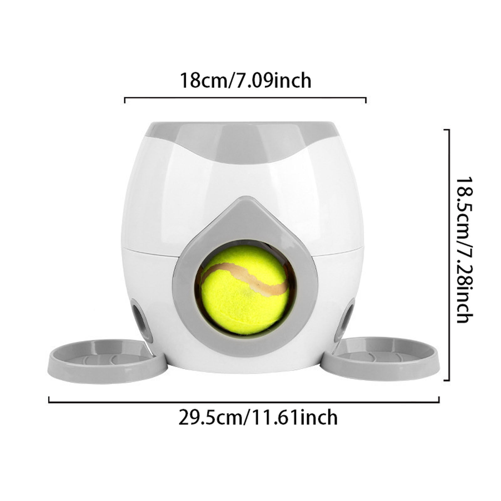 2-in-1 Automatic Dog Ball Launcher & Automatic Treat, Interactive Dog Tennis Ball Throwing Machine Interactive Dog Toy for Training & Fetch