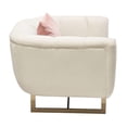 thumbnail image 3 of Venus Cream Fabric Chair w/ Contrasting Pillows & Gold Finished Metal Base by Diamond Sofa, 3 of 8
