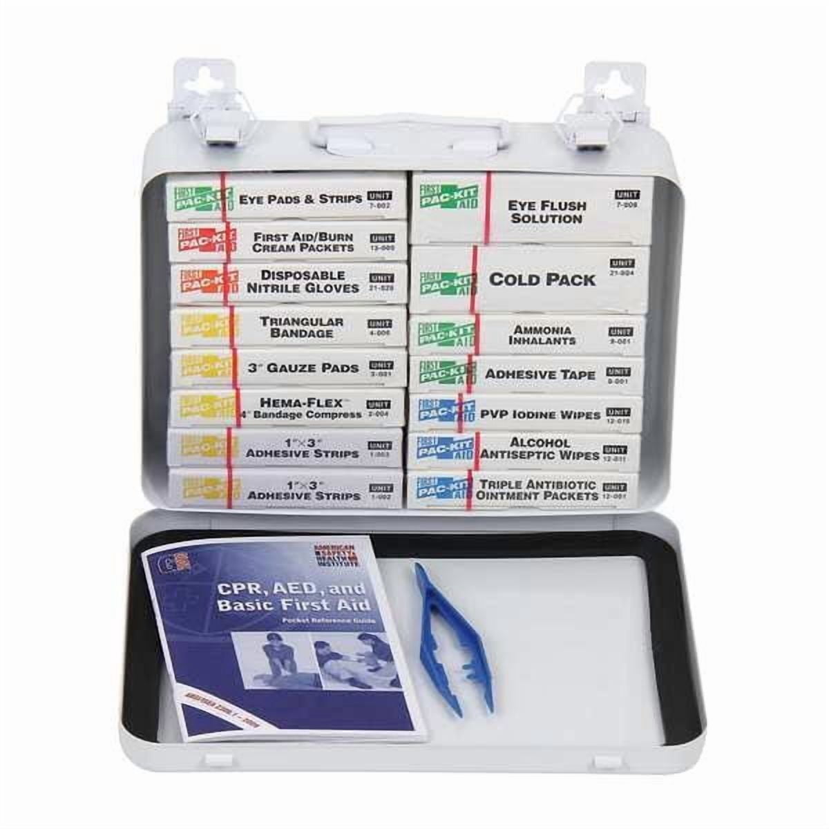 First Aid Kit and Housing, Metal 110 Components, 20 People Served 54581
