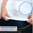 thumbnail image 3 of Protector De Colchón Impermeable Antibacterial Ajustable Hasta 45 Cm De Altura 152 cm Blanco, 3 of 4