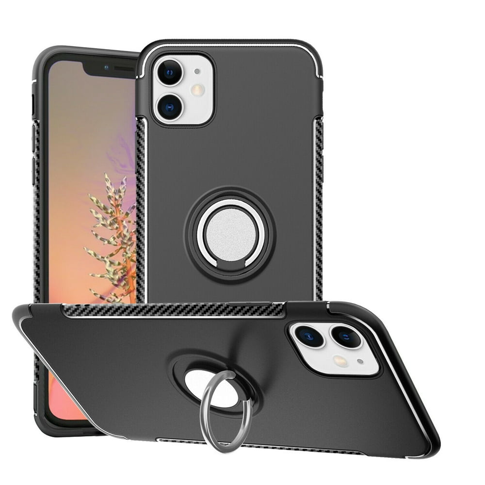 Goldcherry for iPhone 11 Case with Ring Holder,Slim Dual Layer