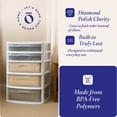 thumbnail image 3 of Homz 5-Drawer Plastic Bedroom & Closet Organizer Storage, Clear/White Frame, 3 of 12