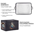 thumbnail image 2 of Yayeee Canvas Storage Basket with Handles for Shelves Fabric Bins Closet Organizer, Black Astronaut Record, 2 of 8