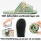 thumbnail image 2 of House Slippers biroris de algodón con estampado floral para mujer, 3 pares, 2 of 6