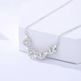 thumbnail image 3 of Four Leaf Clover Necklace Foldable for Women,Retro Magnetic Folding Love Heart Pendant, Four-Leaf Clover & Heart Shaped Design with Sparkling Crystal Accents(Silver), 3 of 8