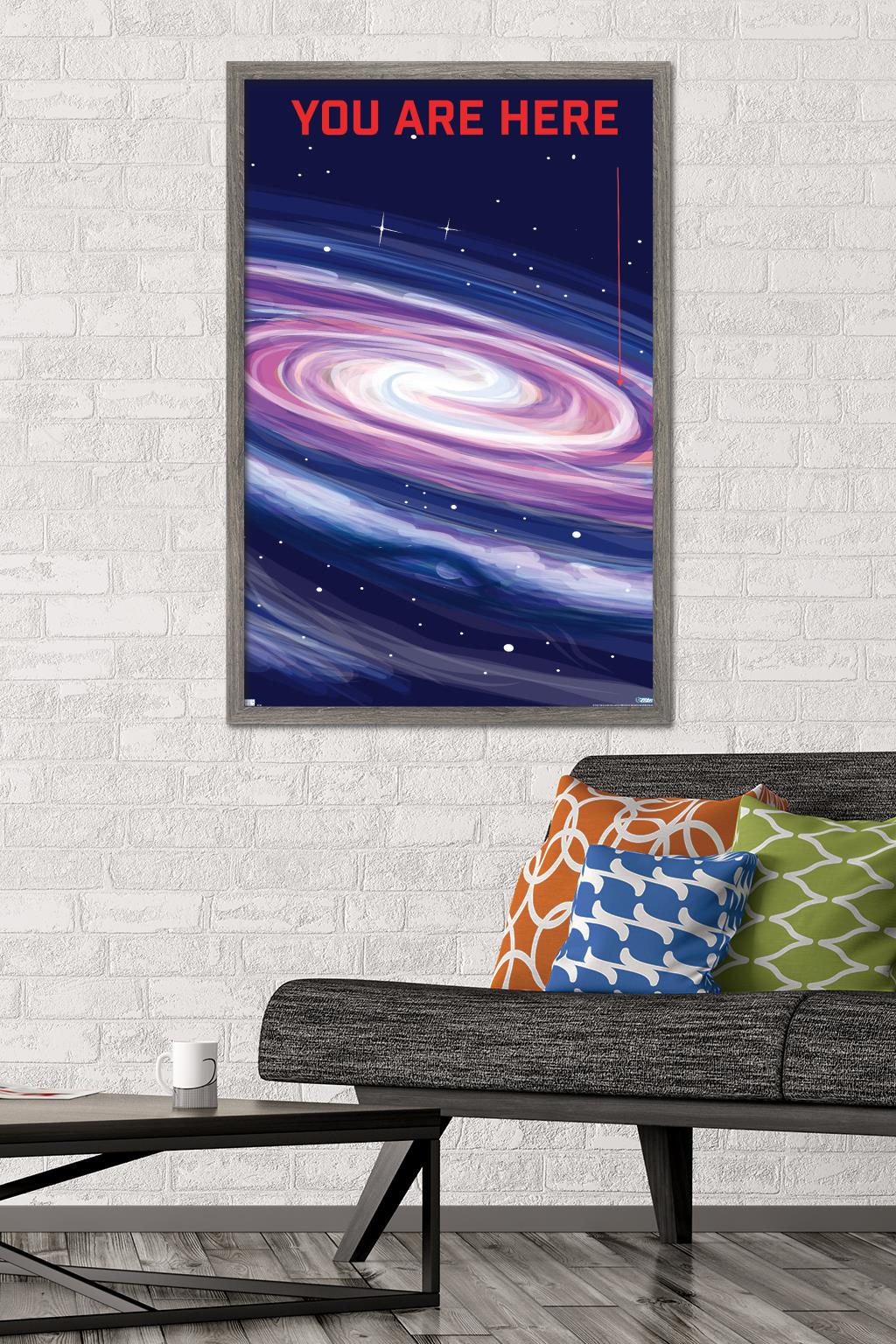 Well This Is Awkward - You Are Here Wall Poster, 22.375" x 34" Framed