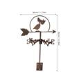 thumbnail image 2 of Lanytaeo Stainless Steel Outdoor Weathervane Yard Weathervane Yard Decorative Weathervane Metal Garden Stake Metal Vane Farmhouse Weather Vane Roof Mount, 2 of 8
