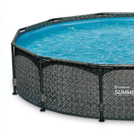 Summer Waves - 12ft x 33in Round Above Ground Pool w/ Filter Pump