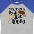 thumbnail image 4 of Inktastic Yes, This is My 1st Rodeo Cowboy Hat with Red Band, Lasso Boys or Girls Baby Bodysuit, 4 of 5