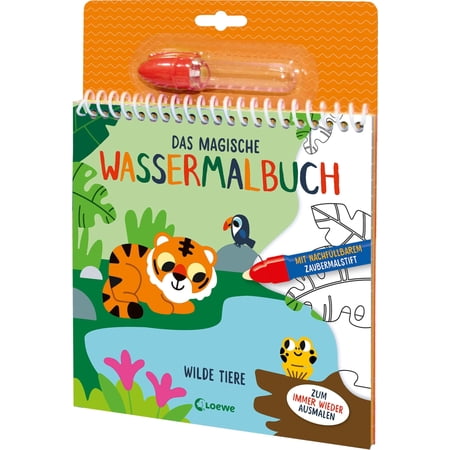 Svenja Pidde Das magische Wassermalbuch - Wilde Tiere: Male die spannenden Motiv (Spiral-Bound)