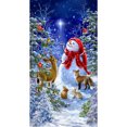 thumbnail image 1 of Kit de mosaico de arte hecho a mano con imágenes de ciervos y muñecos de nieve con pintura de diamantes de taladro redondo completo Hugtrwg Para estrenar, 1 of 9