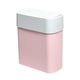 thumbnail image 1 of Bote de basura ABEETE Bathroom de 12 litros con tapa de plástico rosa, 3.2 galones, 1 of 9