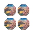 thumbnail image 2 of Balery 4 Pcs Cherry Blossomsleather Coasters Set, Drink Table Cup Coasters For Living Room Kitchen Coffee Decor, 2 of 9