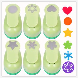 Leaf Shape Punch Craft Set With 8 Papers - Maple, Cherry, Oak Leaf Hole Punchers For Scrapbooking & DIY Projects