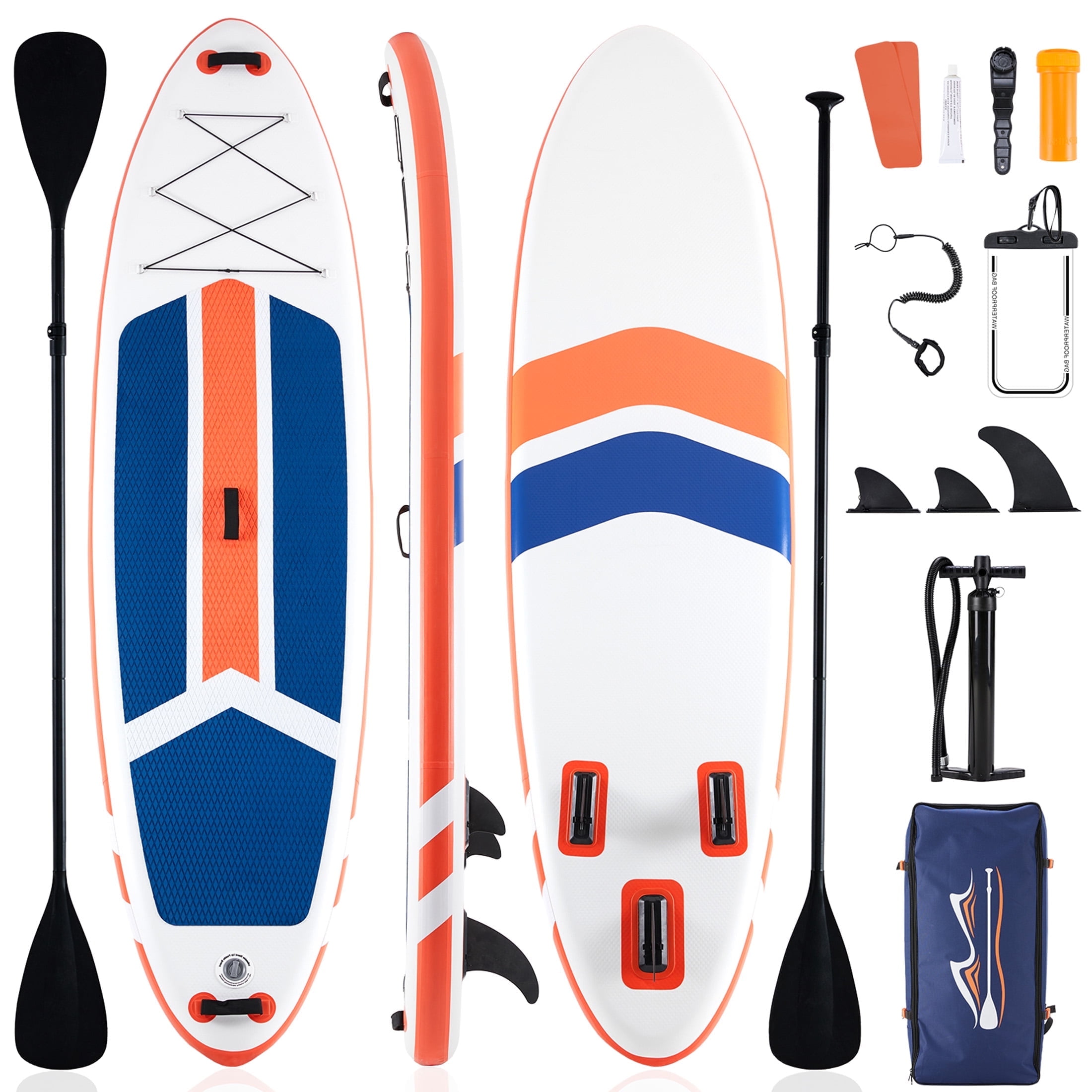 ZUNMOS 10.5'x33'' Inflatable Paddle Board, Non-Slip Deck, PVC
