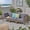 Gray/Dark Gray, variant on GDF Studio Keith Outdoor Acacia Wood 3 Seater Sofa with Cushions, Teak and Red