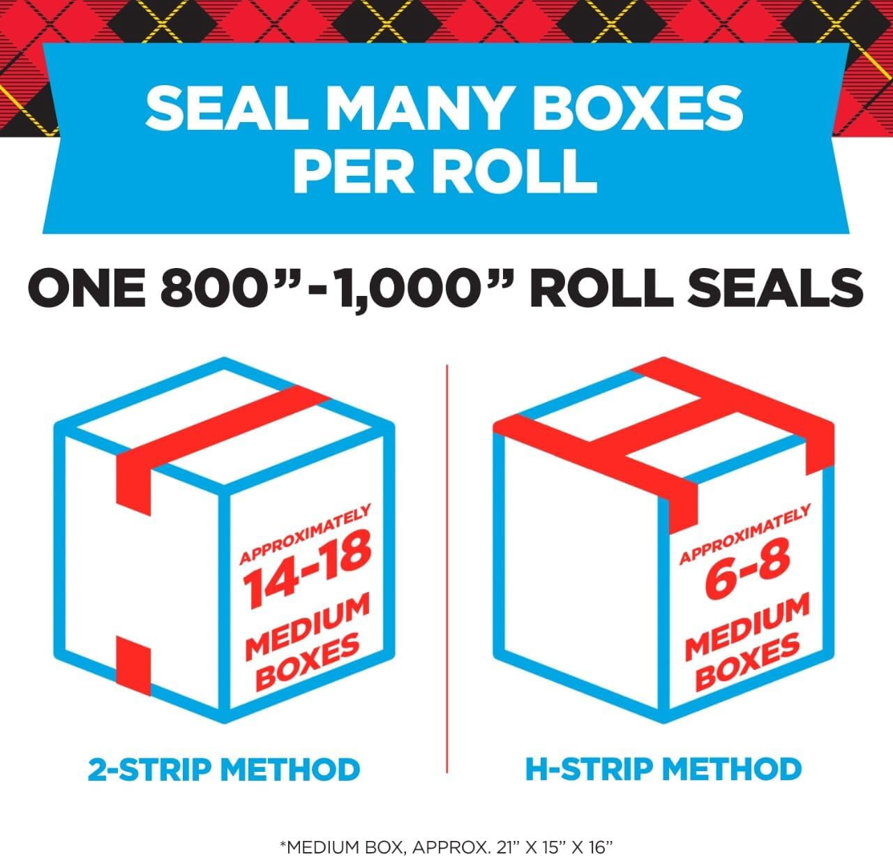 Scotch Heavy Duty Packaging Tape, 2 Inches x 800 Inches, Clear - 2 Count