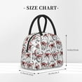 thumbnail image 2 of Honeii Monkey Print Insulated Lunch Bag Women Reusable Lunch Box with Pocket for Work Picnic Travel -One Size, 2 of 6