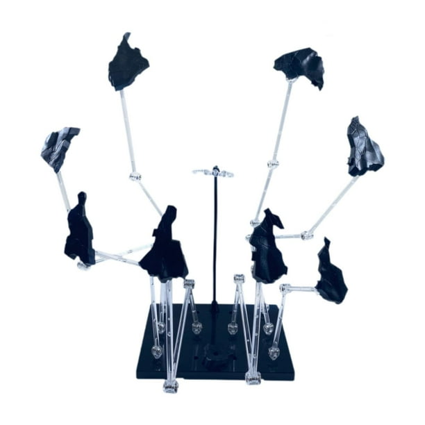 Soporte para figuras de acción, soporte decorativo para modelos de muñecas, creativo, para exhibidor, accesorios para figuras, base de acción para Negro