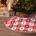 thumbnail image 6 of Daiia Red Plaid Daisy Drawing Merry Christmas Tree Skirt , Xmas Large Lace-up Tree Skirt, Santa Snowflakes Rustic Home Decorations New Year Party Farmhouse Decor-36", 6 of 7