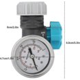 thumbnail image 2 of G3/4in Adjustable Water Pressure Regulator With Pressure Gauge Greenhouse Garden Irrigation Controller, 2 of 5