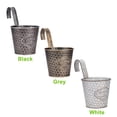 thumbnail image 5 of Vertical Ribbed Metal Wall Planter - While, 5 of 5