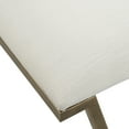 thumbnail image 5 of Uttermost Farrah Geometric Iron Metal Bench in White/Antique Gold, 5 of 5